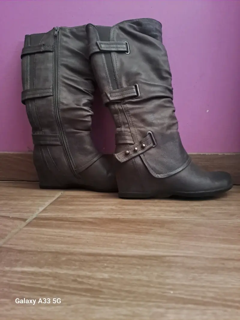 Botines de cuero marrón - 5