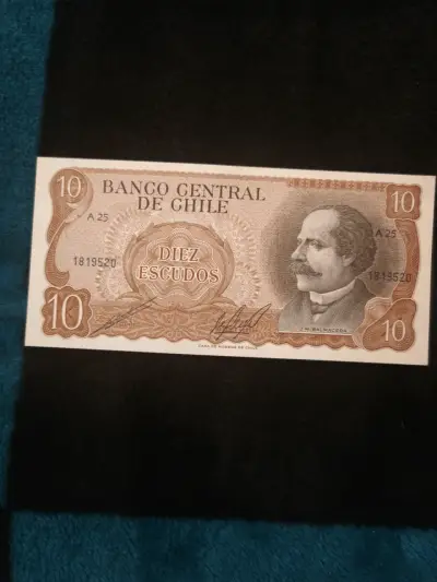 Billete chileno 10 escudos antiguo - miniatura 1