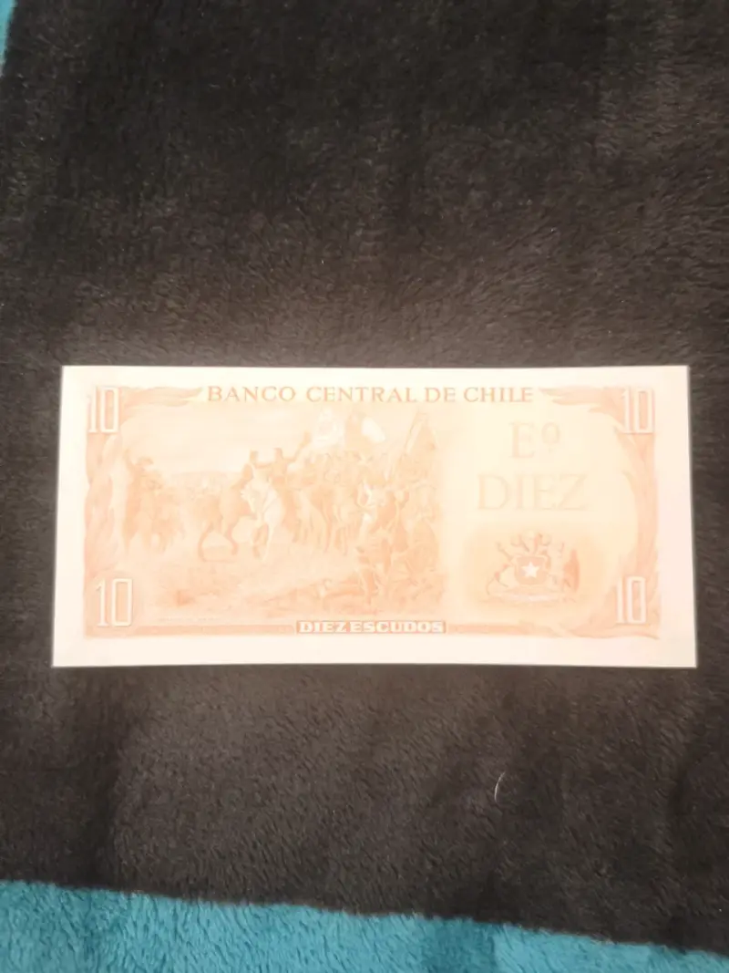 Billete chileno 10 escudos antiguo - 2