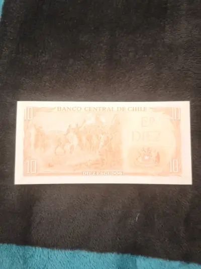 Billete chileno 10 escudos antiguo - miniatura 2