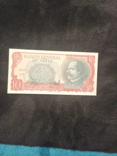 Billete chileno 10 escudos antiguo - miniatura 3