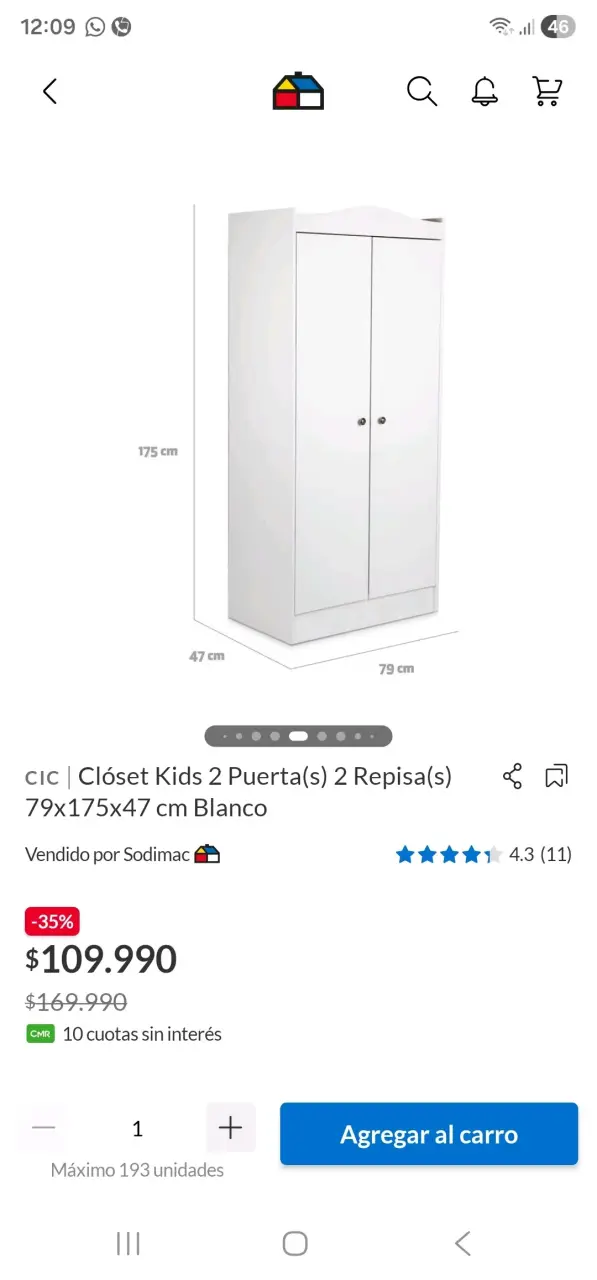 Armario blanco de madera - 3