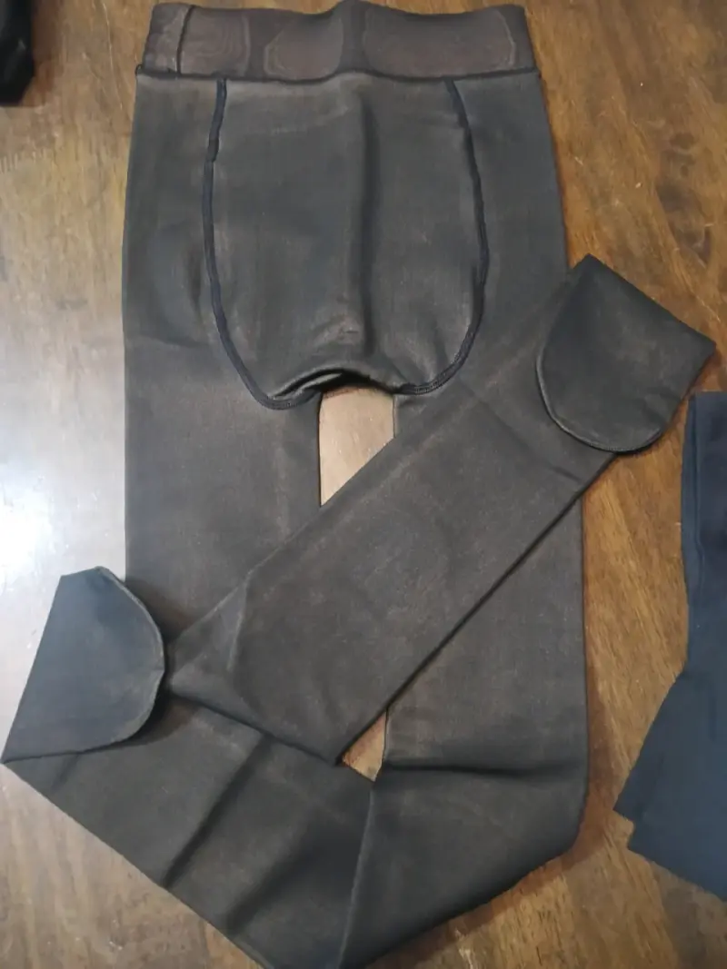 Pantys negras térmicas efecto piel - 3