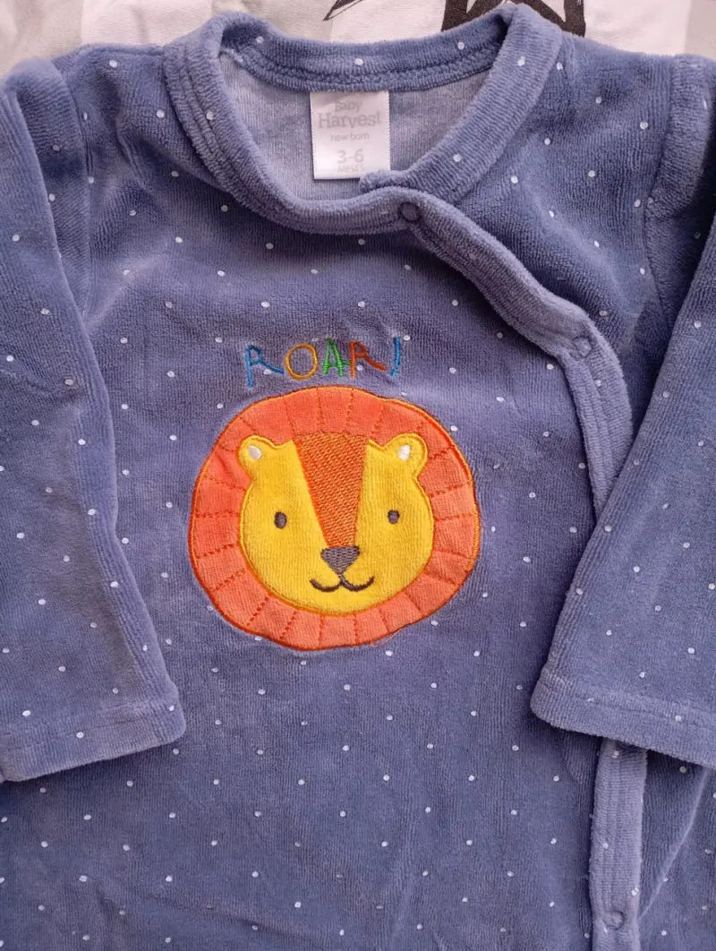 Pijama azul de león para bebé - 2