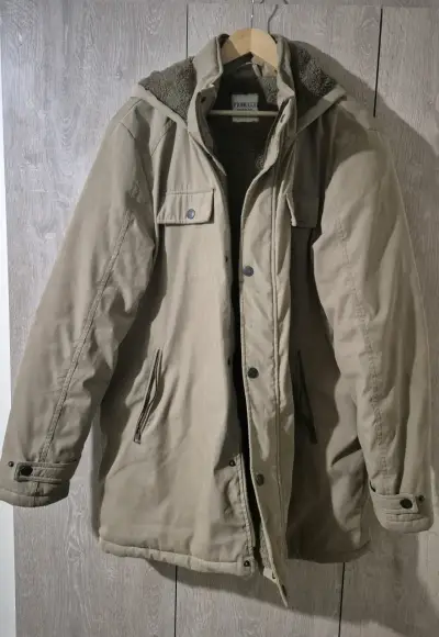 Parka caqui con capucha - miniatura 1