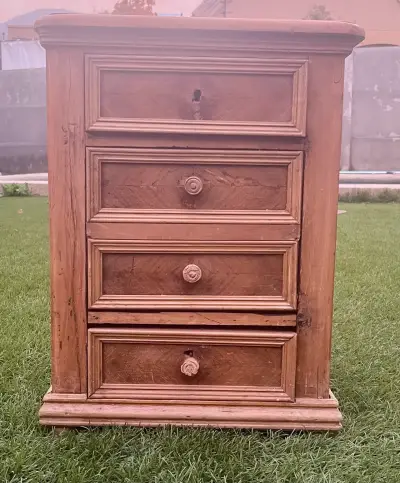 Velador madera antiguo - miniatura 1