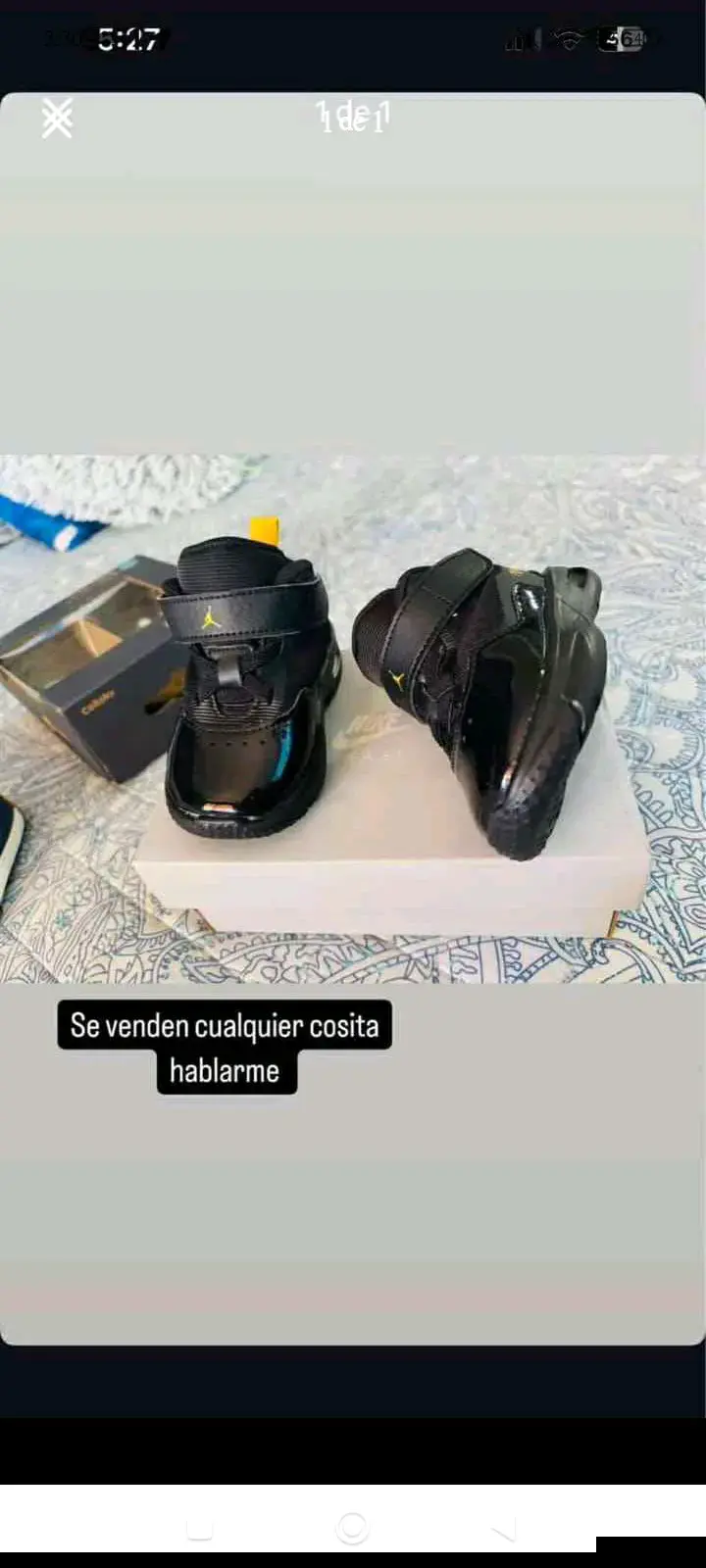 Zapatillas negras para bebé originales 18.5