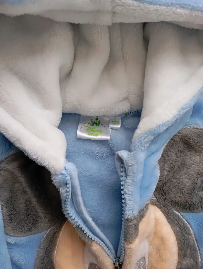 Chaqueta de peluche azul bebé - 2