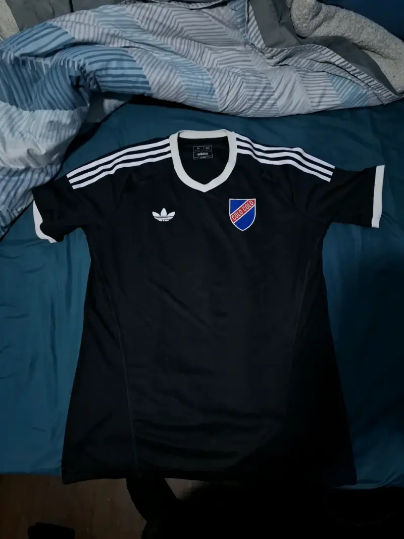 Camiseta negra de fútbol Adidas - 1