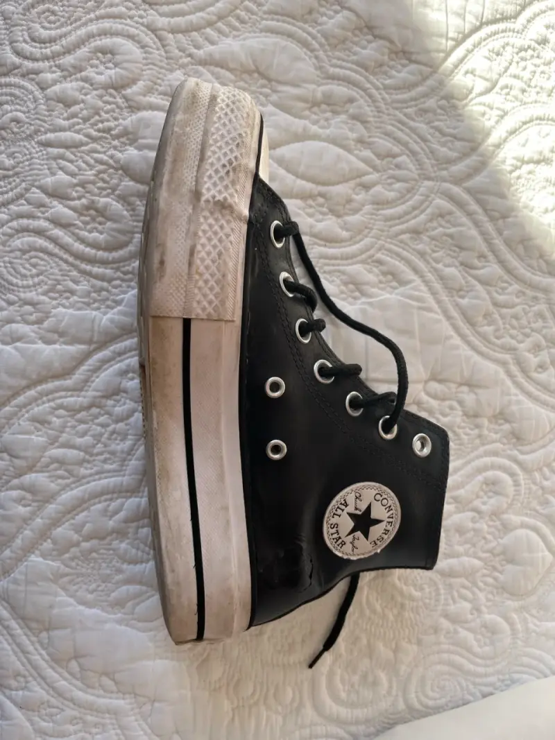 Zapatillas negras Converse altas - 5