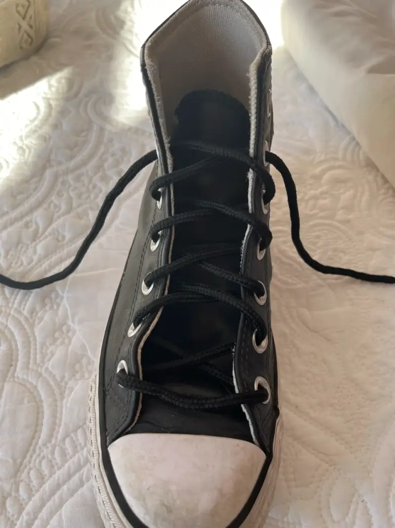 Zapatillas negras Converse altas - 6