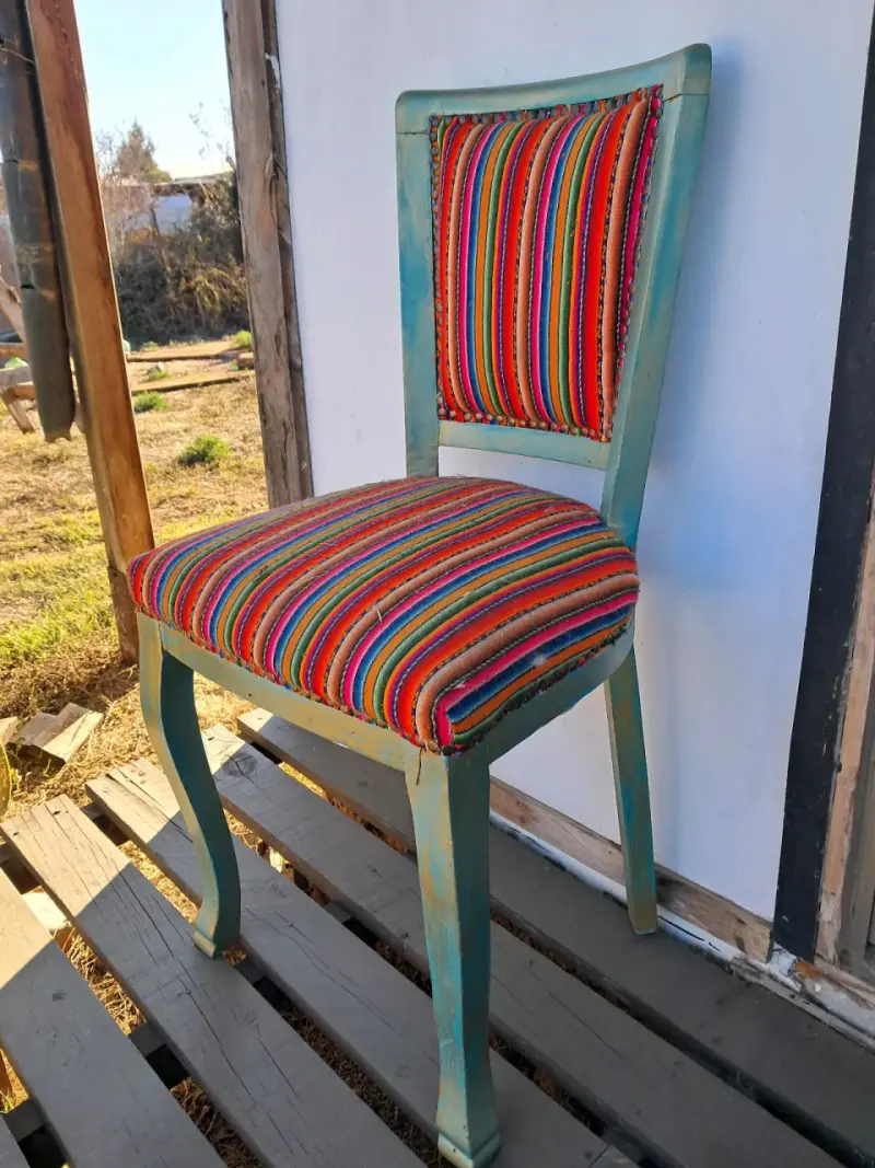 Silla vintage multicolor
