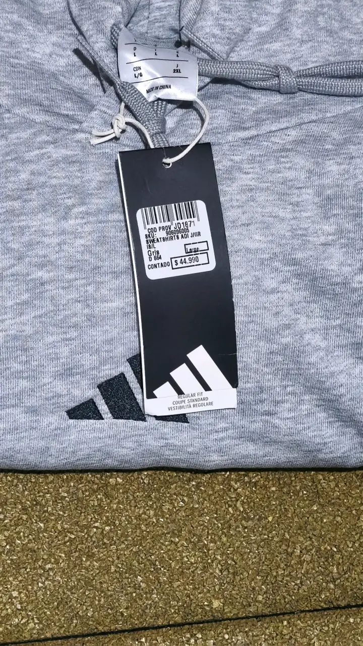 Pantalón de jogging gris con franjas Adidas - 3