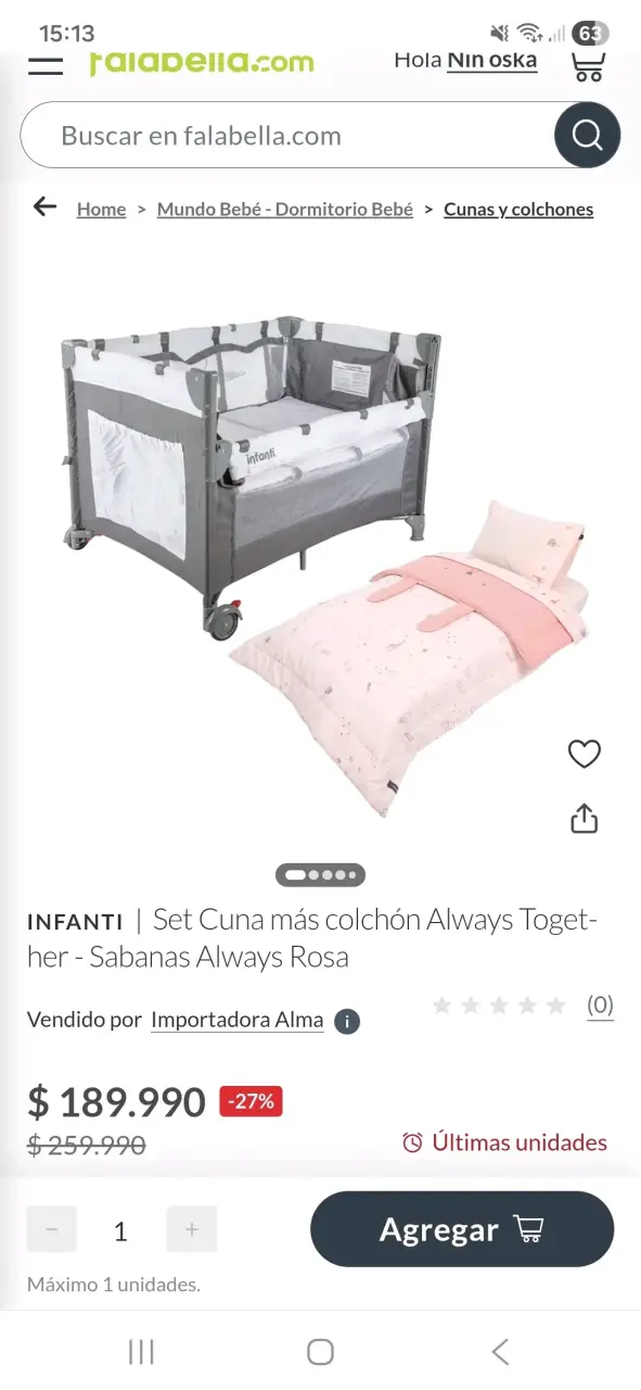 Pack Cuna Always INFANTI Gris - 4