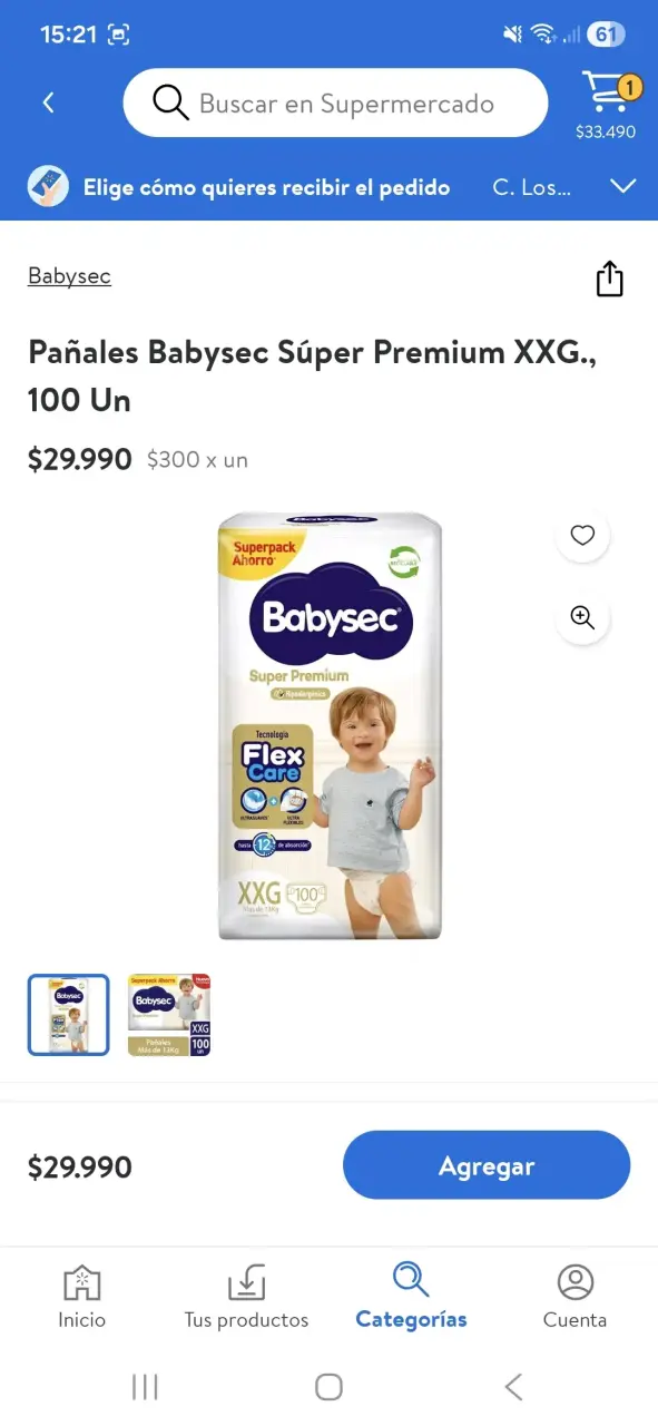 Pañales Babysec Súper Premium XXG