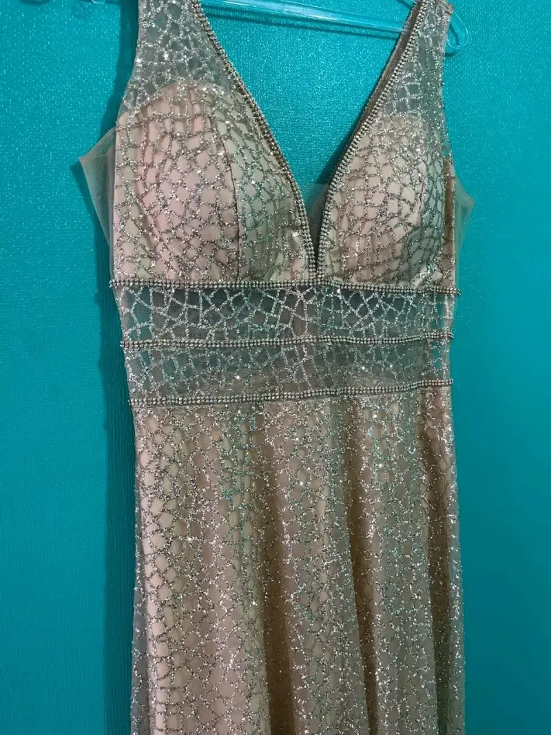 Vestido de fiesta dorado - 6