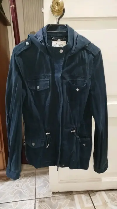 Parka azul con capucha - miniatura 1