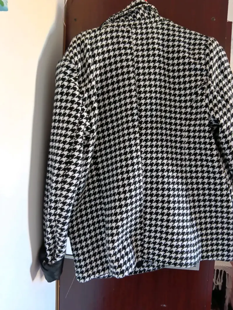 Blazer pata de gallo blanco y negro - 2