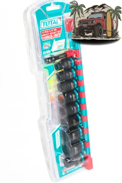 Kit10En1 Dados Impacto3/8 Chromo-Molibdeno 1/4 Hex - miniatura 5