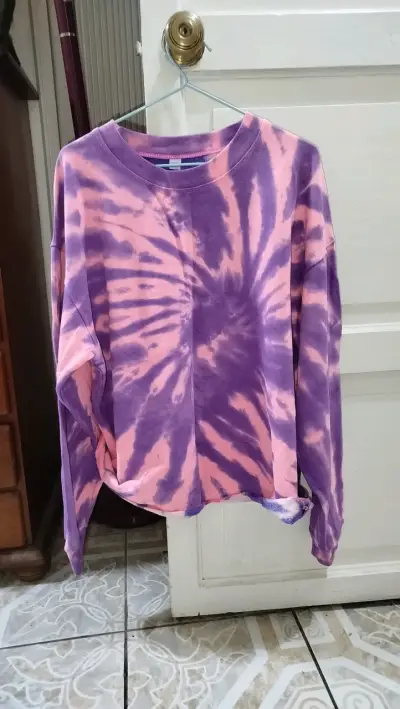 Polerón tie dye morado y rosado - miniatura 1