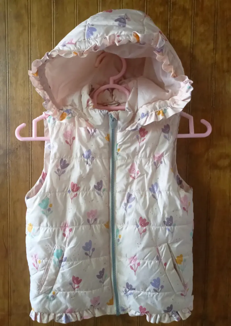 Parka sin mangas infantil con capucha