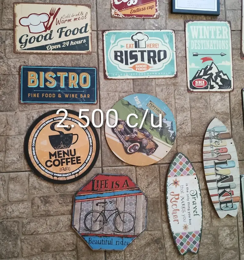 Set de letreros decorativos vintage