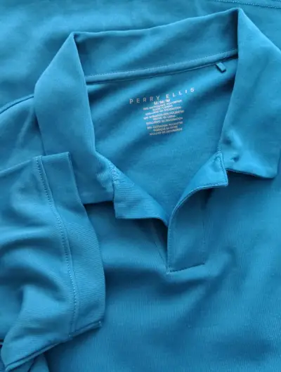 Polera polo azul Perry Ellis NUEVA - miniatura 3