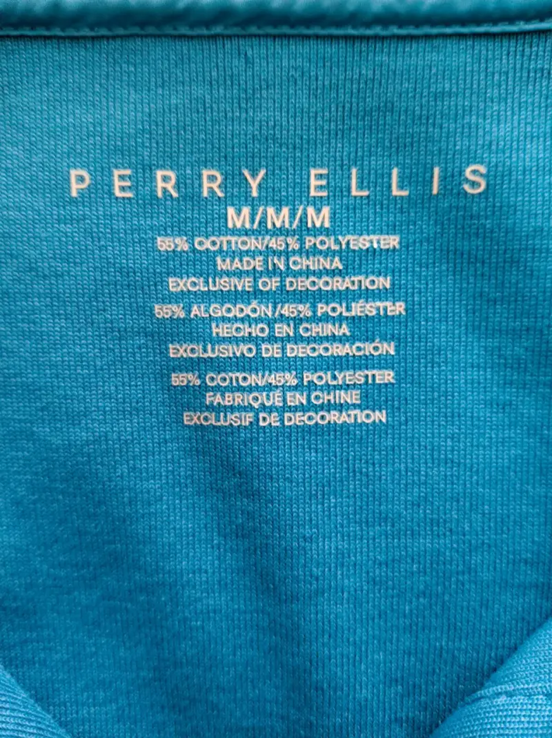 Polera polo azul Perry Ellis NUEVA - 4
