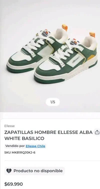 Zapatillas Hombre Ellesse Verde - miniatura 1