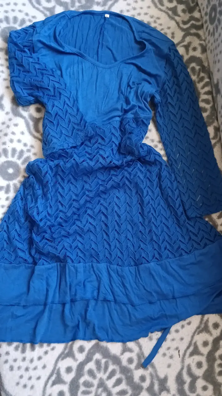 Vestido azul tejido - 1