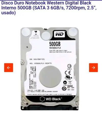 Disco Duro Western Digital 500GB - miniatura 2
