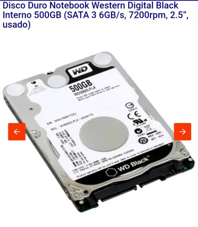 Disco Duro Western Digital 500GB - miniatura 5