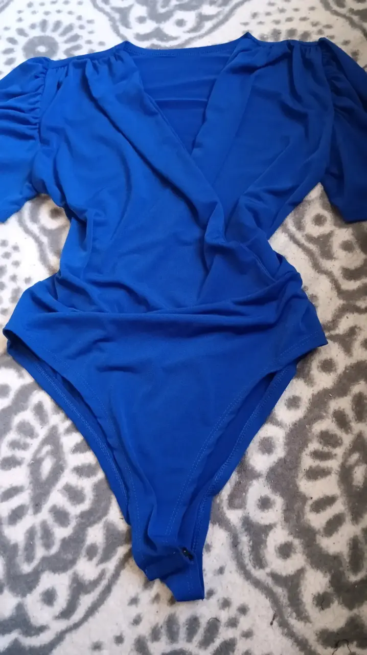 Body azul de manga corta - 2