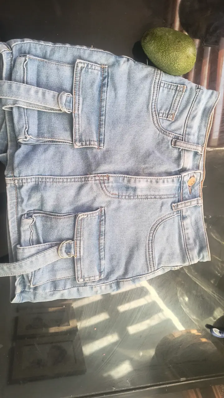 Shorts falda de mezclilla azules