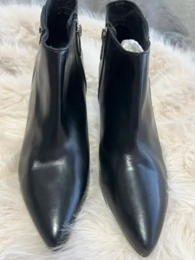 Botines negros de cuero mingo - miniatura 1