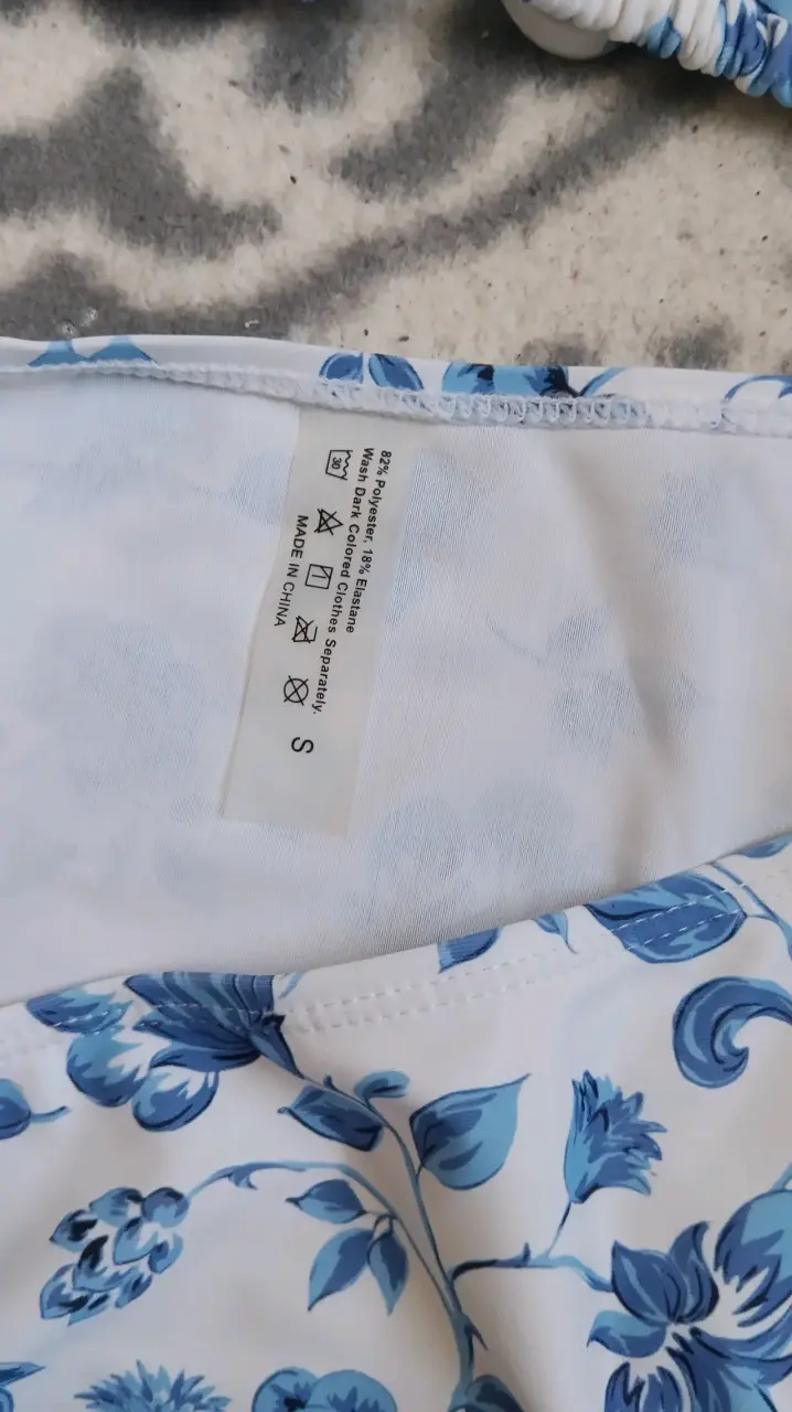 Bikini estampado floral azul - 2
