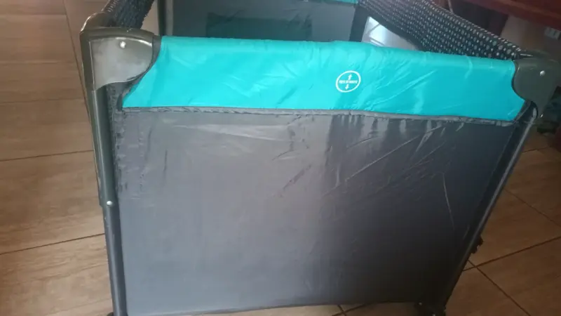 Cuna plegable color azul - 3