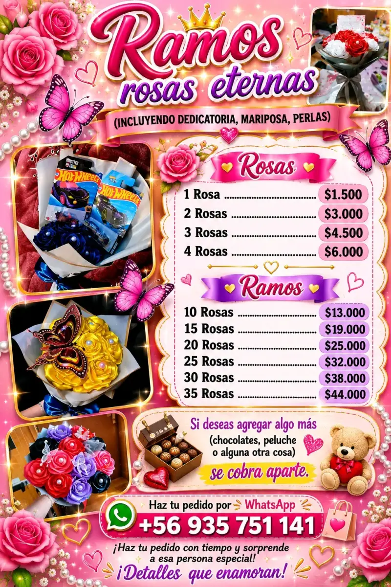 Ramos de rosas eternas