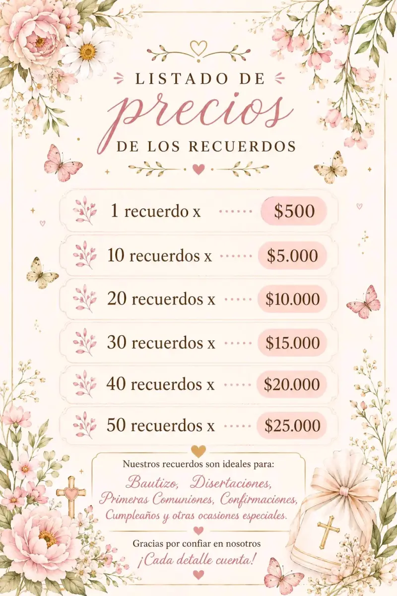 Impresión de recuerdos personalizados