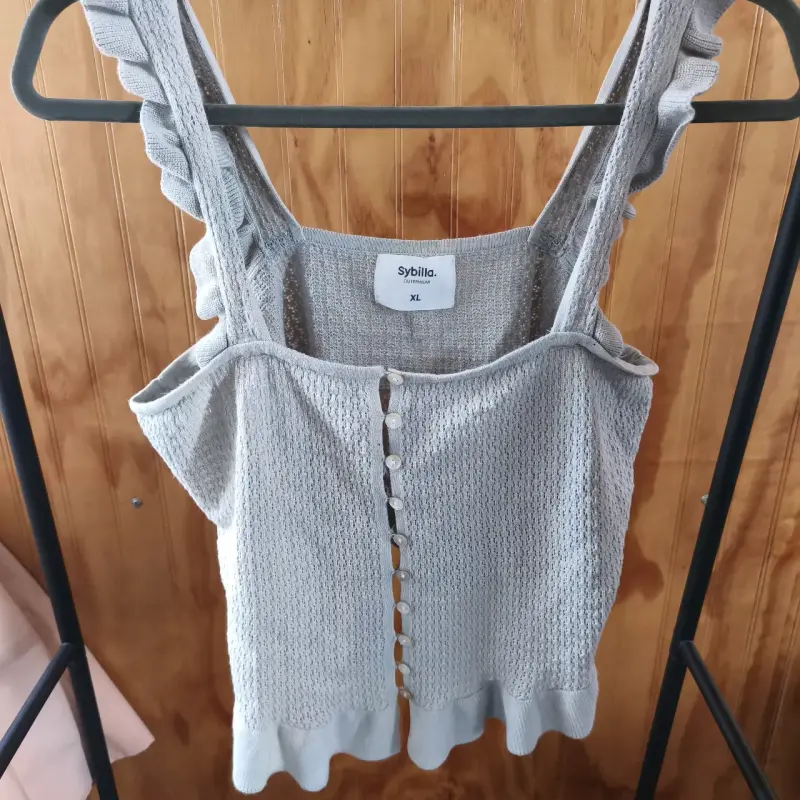 Top sin mangas gris XL - 1
