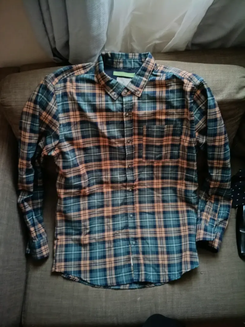 Camisa a cuadros de hombre