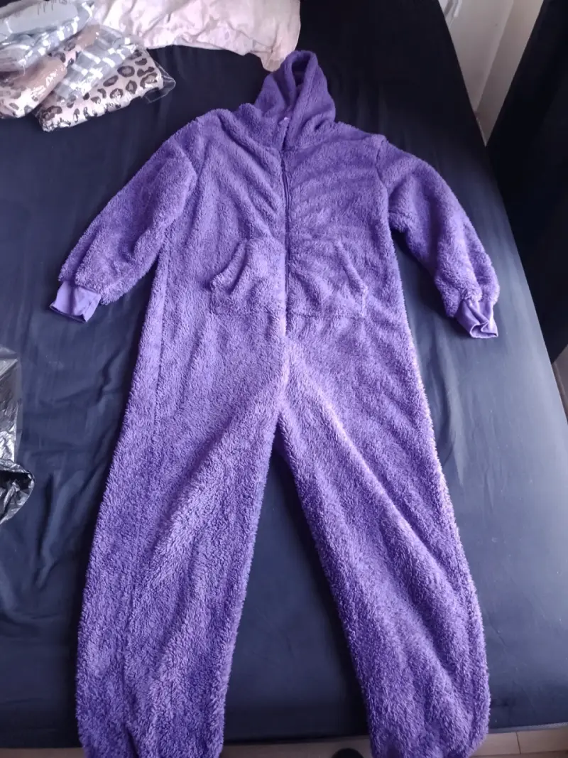Pijama enterizo morado para adulto - 1