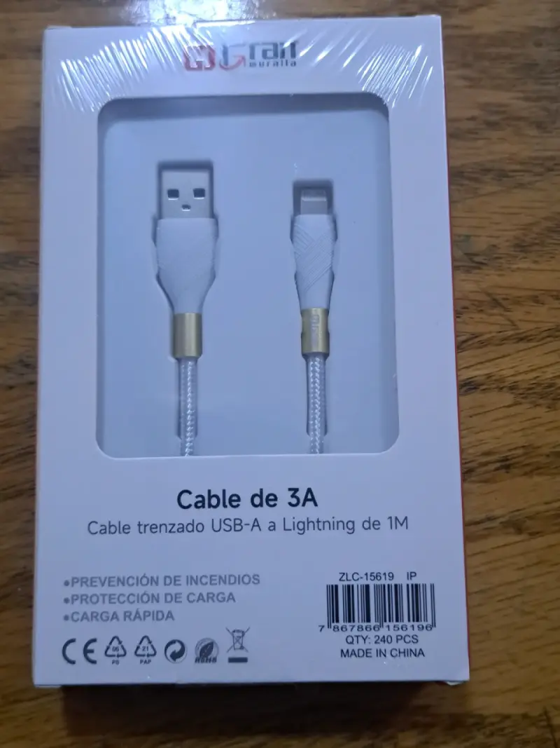 Cable USB-A a Lightning 1M