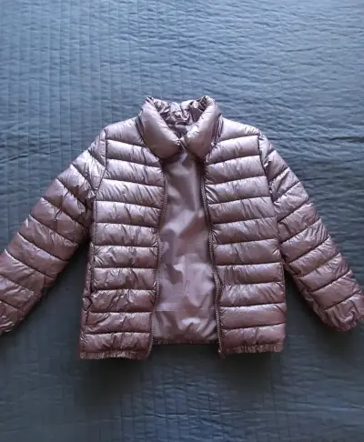 Chaqueta niña Zara acolchada color rosado - miniatura 1
