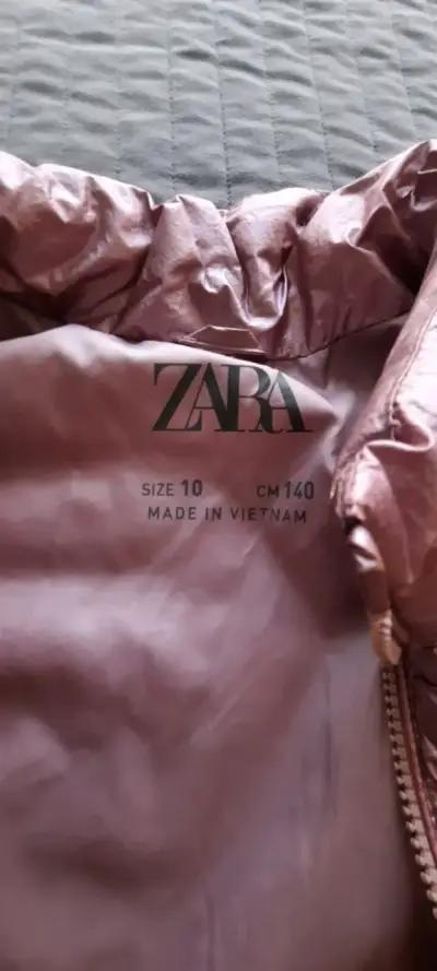 Chaqueta niña Zara acolchada color rosado - miniatura 2