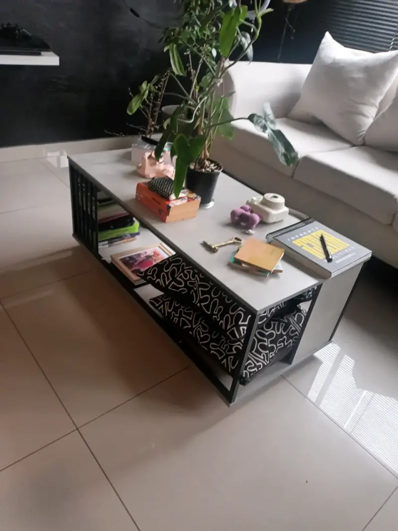 Mesa de centro moderna blanca - 2