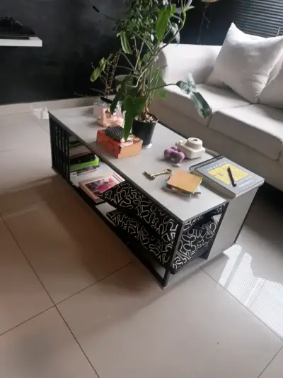Mesa de centro moderna blanca - miniatura 2