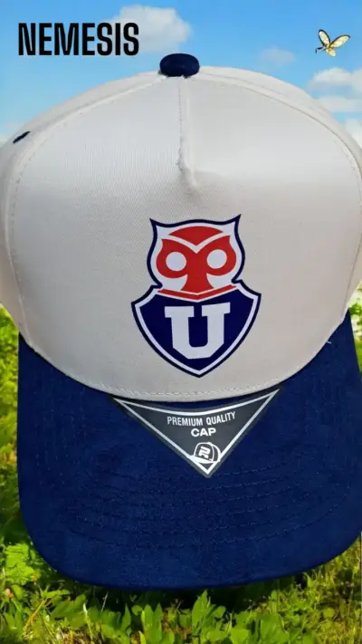 Gorra premium blanca y azul - miniatura 1