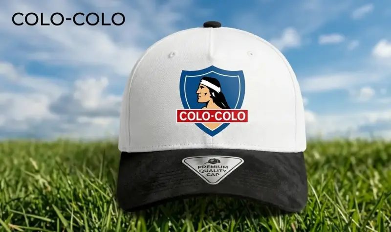 Gorra premium blanca y azul - 2