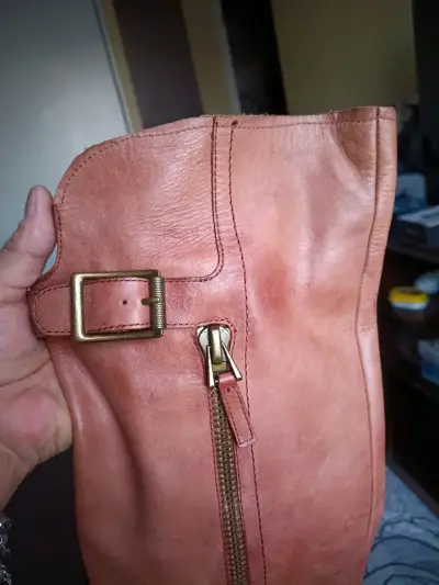 Botas altas de cuero marrón - miniatura 4